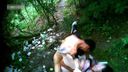 中国ハメ撮り おばさん人妻が山中で不倫中出しセックス