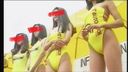 【ハミ毛】妖艶なスタイルの黄色美脚ハイレグレースクイーン