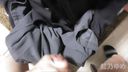 【個人撮影】制服スカートにオナホコキでザーメンぶっかける動画♡♡