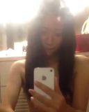 No cute brown-haired chick beautiful girl shows her nakedness and properly on iPhone! smile