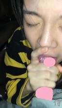 [Ejaculation in the mouth] Cute girlfriend pulls out the in the car