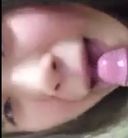 A beautiful girl with black hair! It's really cute and smiling! Sucking dick in dialect is great!