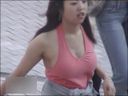 Seeing the ladies showing their heavy breasts in the city Part 11