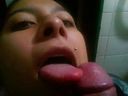 (Personal photo Peru) The moment he was about to leave the house, he was found by his sister who was addicted to licking his tongue and got a video of his brother's anguish who was pulled out of sperm until his erect withered every night!