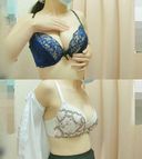 The woman in the mask was an F cup with huge breasts、、、 I started boob cream!　　My shop's fitting room 274