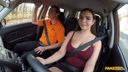 Fake Driving School - Curvy brunette sucks hot cock