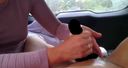 【Ejaculation】Wife's in the car