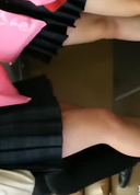 【Teenage girls】Cute beautiful girl in uniform observed from below on the stairs and flipping video