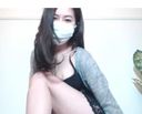 A beautiful woman in black underwear gets her wet with a little bit of masturbation