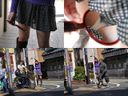 [Outdoor training] Plump busty girl 〇 student / City center building exposed with squeak water / Hand mirror panchira in the city / Outdoor threesome demon repeatedly! 【Individual shooting】☆ Review benefits available ☆
