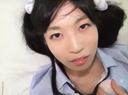 【Uniform】An 18-year-old girl who looks good with pigtails has a cute face