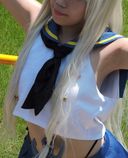 Cosplay 2018 Summer Raise both arms and show off your belly button miniskirt [Video] Event edition 4811