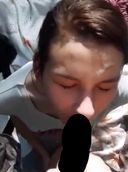 【Facial ejaculation】Facial cumshot outdoors on a refreshing morning