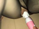 【Personal shooting】Squirting with an electric vibrator! Masturbation does not stop swallowing electric vibrator full-head mask meat urinal OL's shaved ● Ko [Video]