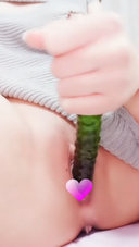 [Uncensored] Slender busty beautiful girl♡ with outstanding style masturbation shows off an insanely beautiful shaved in a slippery state WW