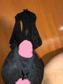 【Transcendent Beautiful OL】 [Aoi (5)] Freshly taken off raw panties ● Knee * Super sexy black! Panshimi and orimono stand out! smile