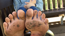 【Completely barefoot】I walked barefoot in the park! part3