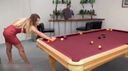 Was a woman playing billiards so lascivious!? That a shaved beauty and busty hustler is real ... I'll put my cue in your pocket!
