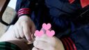 [Personal shooting] Mass facial cumshot on Menhera uniform girl! Masturbation♡ loose socks with electric vibrator