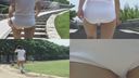 [Exposure shame] Nipple pi in braless gym clothes! Close-up photo of stretching in the park! Pan muscle is clear! !!