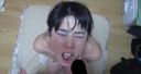 【Facial ejaculation】She is subjected to a large amount of facial cumshot