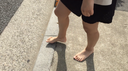 [Completely barefoot] 3rd! The model walked barefoot. part2