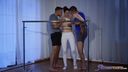 Fitness Rooms - Ballet teacher threesome with hunks
