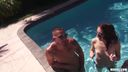 Real Slut Party - Sucking, Gagging And Fucking By The Pool