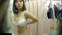 Woman in sailor suit tries on underwear in the fitting room! Succeeded in completely hidden shooting!