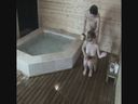 Leaked video!!　Open-air bath perverted couple's obscene sex! !!　Part1