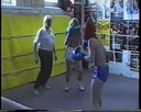 Topless boxing! Two Caucasian beauties face off in a brazen boxing showdown with their out!