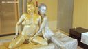 AB045 [No algae] Gold and silver squirting comfort each other between women and transsexuals