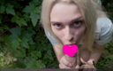[Uncensored] Gonzo sex with a blonde beauty in the forest! !! A beautiful woman who is too beautiful licks his dick in the forest! !!