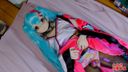 40ｃｍの超ロングペニスプラグ挿入で強烈潮吹き！初音ミクコスプレ男の娘がアニメパンツでオナニー[女装][再販]