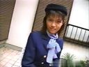 (None) 《Old movie》Yumi-chan Suzuki of no-pan costume delivery gal! Arrive at the customer's house in a stewardess costume! Ayumi was very satisfied.