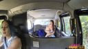 Female Fake Taxi - Naughty Brunette with Huge Dildo