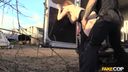 Fake Cop - Hot ginger gets fucked in cops van