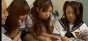 Beautiful girls in uniform found erotic goods while studying and their lower body became, and masturbation was not enough, so sex practice [Second part]