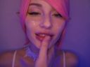 [Cosplay Club] Elf cosplay beauty with sexy short cut tongue piercing that squeezes semen from a big with and deep throating service [Video]