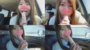[lover J system] Saitama Prefectural School Slender Beautiful N-chan / Showing a flicker of tension in the car Exposure & sucking a from the pseudo public from SA parking lot real mouth lewdness! Take a bold-swallowing selfie in a crowded SA! Ease outdoor exposure and