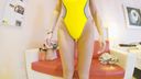 [4K]☆Competitive swimsuit video☆ Serika-chan (20 years old) yellow competitive swimsuit