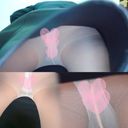 [Breast flicker / nipple] for 2 people / as if naked, reception lady's tea drinking, new breast chiller during training [full view]