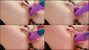 [Personal shooting] Masturbation video in which Shaved Slender takes a selfie of 2-hole masturbation with and vibrator [Smartphone]