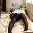 [Voyeur ● Shooting / leakage] Intense masturbation of a school girl in black long black tights