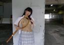 [Amateur posted video] Black hair pigtails ● Experience plenty of outdoor exposure for your daughter! Curious M ◆ No eyes on the main story [Part.4: Racket masturbation → naked outdoor wandering]