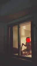 [Limited to 10 pieces without Moza] 【Individual shooting】 [Amateur] Secretly filmed from the balcony where the neighbor of the apartment is bringing in a super huge breasts female college student and having sex