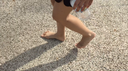 [Completely barefoot] 3rd! The model walked barefoot. part2