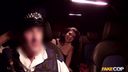 Fake Cop - Hot Jizz: brunette has some fun outside with cheeky policeman
