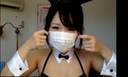 314 At a glance, a maid costume beautiful girl who looks like Gacky delivers a petit chat! !!
