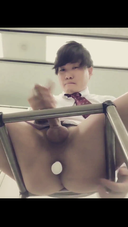 [Uncensored] 【Face】Selfie masturbation from an amazing angle at the company →